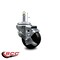 Service Caster 3'' Hard Rubber Wheel Swivel 7/16'' Grip Ring Stem Caster with Brake SCC-GR20S314-HRS-TLB-716138 - alternate 2